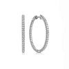 1-inch inside-out diamond hoop earrings with sparkling pave diamonds.