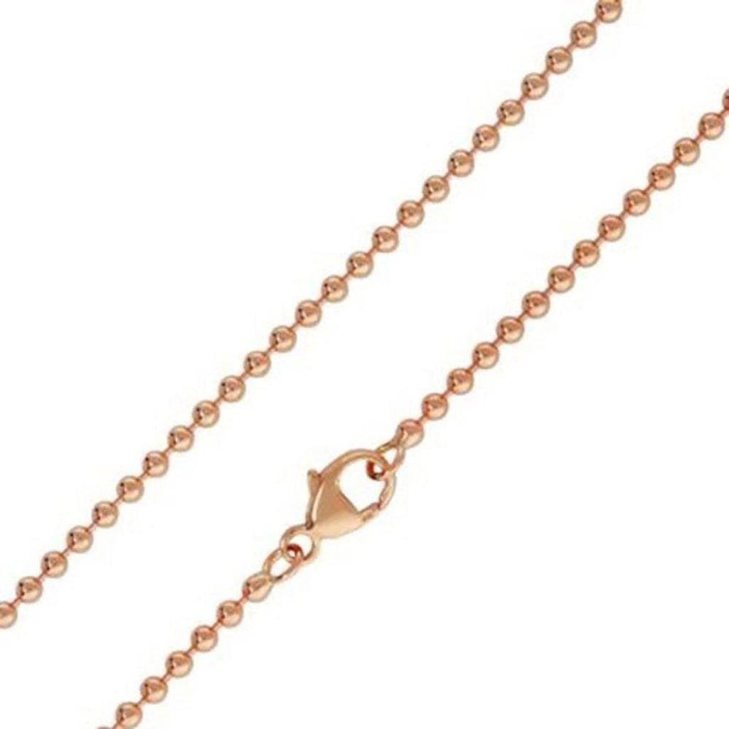 1.8mm rose gold ball chain necklace