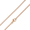 1.8mm rose gold ball chain necklace