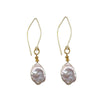 Coin Pearl Earrings on Wire-Robindira Unsworth-Swag Designer Jewelry