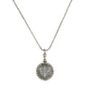 Alejandro Necklace: Silver ball chain with antique-style St. Jude medal pendant.