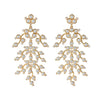 Gold Berry Chandelier earrings with sparkling cubic zirconia.