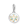 Charm 1434 Mexican Love Doves: Silver charm with colorful enamel doves.