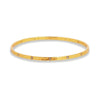 Gold Crescent bangle with sparkling diamonds.