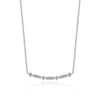 Deco Diamond Bar Necklace: Elegant diamond accents on a delicate chain.