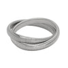 Double Medium Cobra Bracelet in Rhodium: silver, flexible, rhodium-plated, interlocking design.