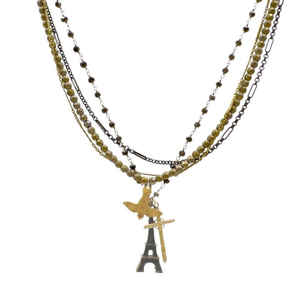 Eiffel Tower, Dove and Cross-Andrea Barnett-Swag Designer Jewelry