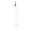 Engravable silver bar pendant, perfect for personalized gifts.