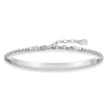 Engravable ID bracelet with silver chain and heart charm, personalized jewelry.