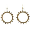 Esther hoop earrings: Gold-tone metal, embellished with sparkling crystals.