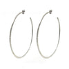 Silver extra large hoop earrings for women.