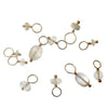 Gemstone Accents: Clear quartz & gold-filled wire jewelry findings; perfect for DIY earrings, necklaces.