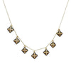 Gold Dangling Quatrafoil Necklace-Bijou Amani-Swag Designer Jewelry
