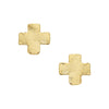 Hammered Cross Stud Earrings-Susan Shaw-Swag Designer Jewelry