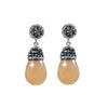 Hematite Crystal Drop Earrings-Theia Jewelry-Swag Designer Jewelry