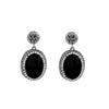 Hematite Earringss with Oval Drop
