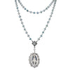 Rosary in Blue Lagoon-Virgins Saints and Angels-Swag Designer Jewelry