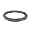 Ibiza Gunmetal Hammered Hinged Bangle Bracelet with sparkling crystals.