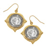 Italian Coin Earrings-Susan Shaw-Swag Designer Jewelry