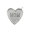 Silver heart-shaped Mom pendant necklace.