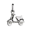 Silver moped charm pendant for jewelry lovers