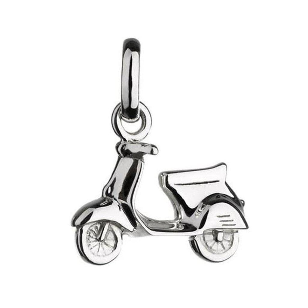 Silver moped charm pendant for jewelry lovers