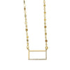 Pave Diamond Open Rectangle Necklace-Lana Jewelry-Swag Designer Jewelry