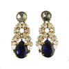 Purple Crystal Drop Earrings-Tataborello-Swag Designer Jewelry