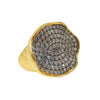 Ara 24k Gold Ice Diamond Wave Ring, size 6.5: Gray diamonds set in 24k gold, unique wave design.