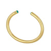 Gold birthstone bangle bracelet with turquoise accents
