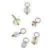Gemstone Accents: Assorted pale yellow & clear quartz charms with gold wire accents.