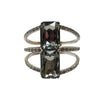 Rhodium and Crystal Cuff-Oscar De La Renta-Swag Designer Jewelry