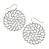 Round Filigree Earrings Silver-Susan Shaw-Swag Designer Jewelry