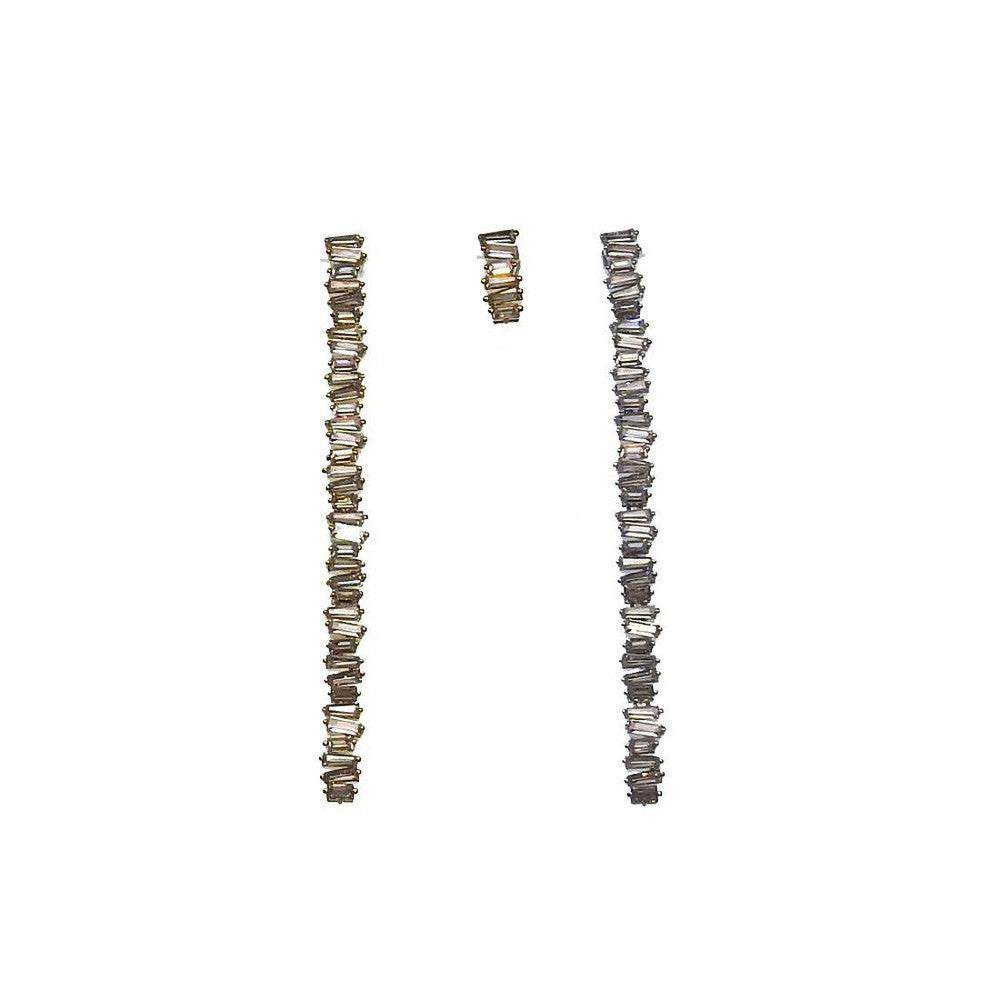 1 Row Drop Cz Earrings-Swag Designer Jewelry-Swag Designer Jewelry