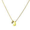 18k Yellow Gold Initial Tag Necklace-Marian Mauer-Swag Designer Jewelry