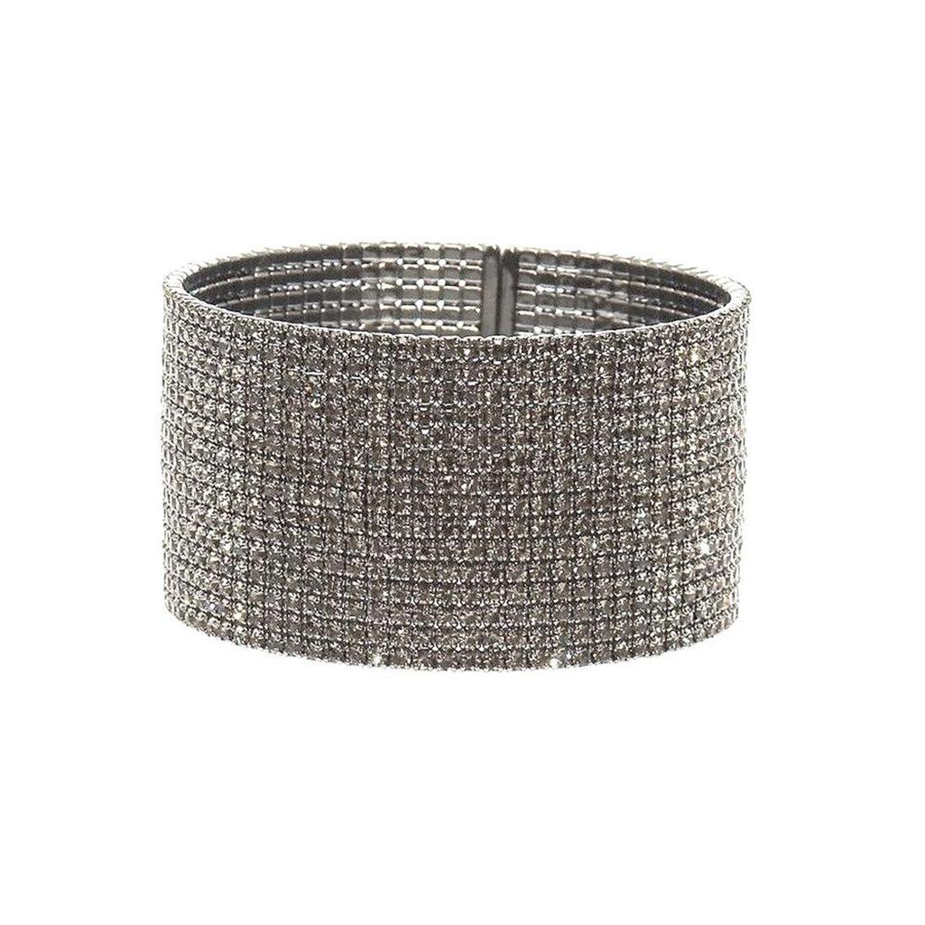 1.25" Flexible Pave Crystal Cuff-Theia Jewelry-Swag Designer Jewelry