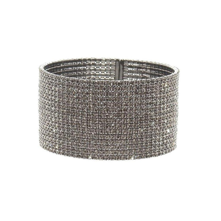 1.25" Flexible Pave Crystal Cuff-Theia Jewelry-Swag Designer Jewelry
