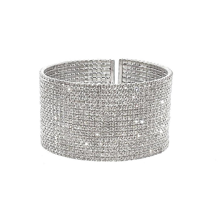 1.25" Flexible Pave Crystal Cuff-Theia Jewelry-Swag Designer Jewelry