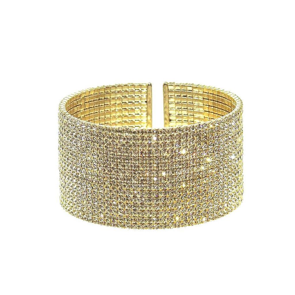 1.25" Flexible Pave Crystal Cuff-Theia Jewelry-Swag Designer Jewelry