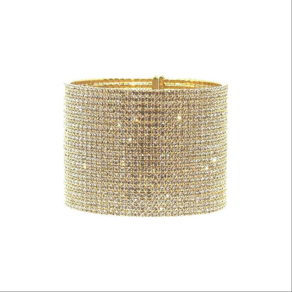 1.75" Flexible Crystal Pave Cuff-Theia Jewelry-Swag Designer Jewelry