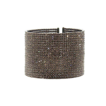 1.75" Flexible Crystal Pave Cuff-Theia Jewelry-Swag Designer Jewelry
