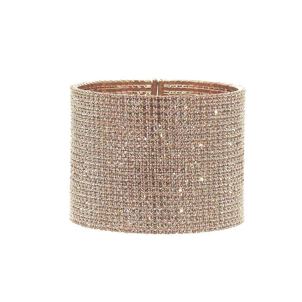 1.75" Flexible Crystal Pave Cuff-Theia Jewelry-Swag Designer Jewelry