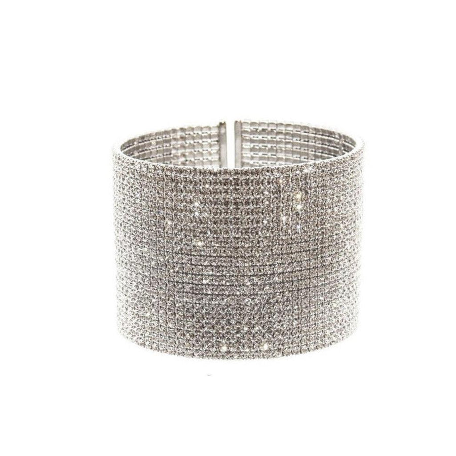 1.75" Flexible Crystal Pave Cuff-Theia Jewelry-Swag Designer Jewelry