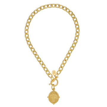 Handcast Gold Dragonfly Necklace