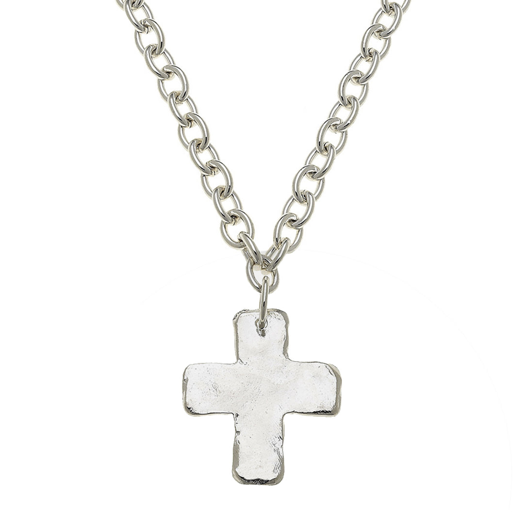 Hand Cast Cross on Chain