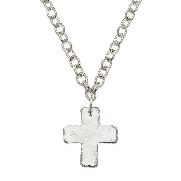 Hand Cast Cross on Chain