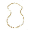 36" gold Sovereign chain necklace, textured links.

