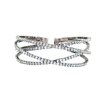4 Row Crystal Cuff-Theia Jewelry-Swag Designer Jewelry