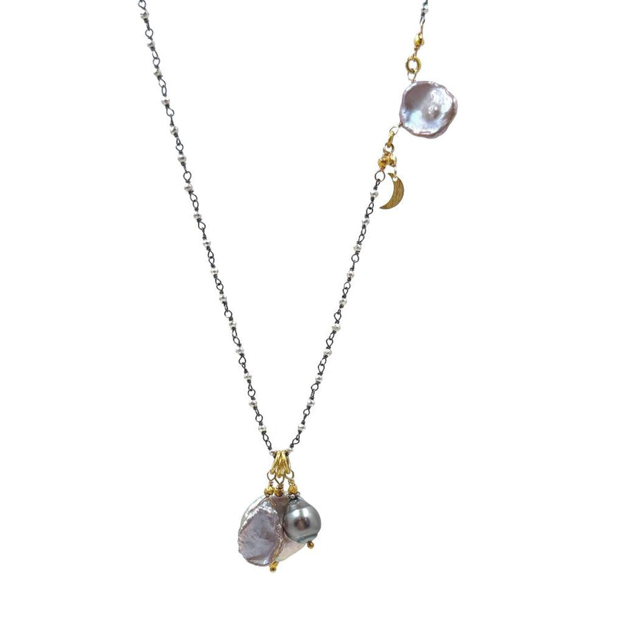 Pearl Multi Drop Necklace-Robindira Unsworth-Swag Designer Jewelry