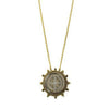 Barbara Grande necklace: antique coin pendant with gold chain
